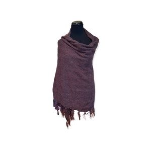 OS LuLaRoe Mimi Stunning Sweater Wrap Brown knit with Silver Shimmer